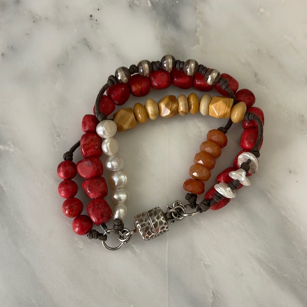 Vintage Silpada 3 strand bracelet